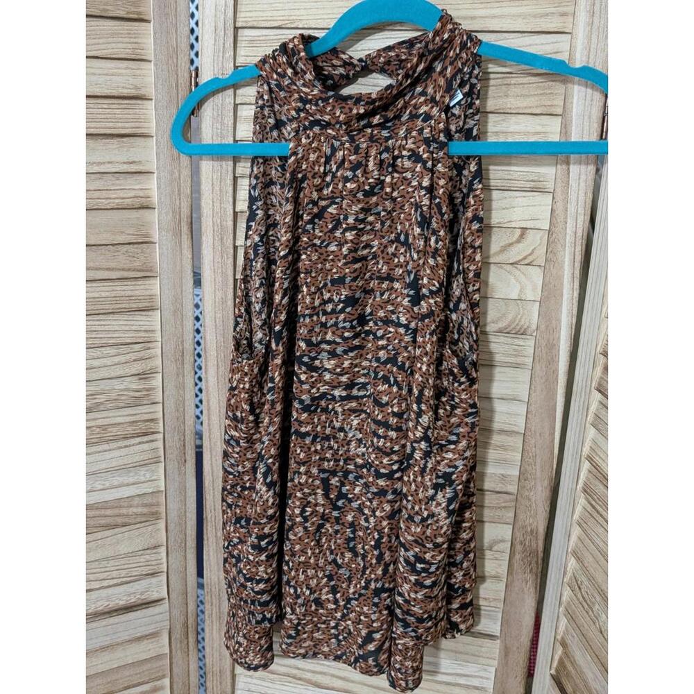 VERONICA M Brown Black TOP SIZE MEDIUM